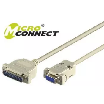 Microconnect IBM029 serijinis laidas, pilkas, 3 m, DB-9, DB-25