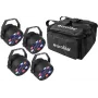 LED PAR šviestuvų rinkinys EUROLITE 4x LED PARty Spot (modelis 20000539) su minkštu krepšiu