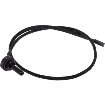 Alphacool Eiszapfen temperatūros jutiklis kištukas G1/4 - temperatūros jutiklis skysčio aušinimo sistemai - giliai juoda - 50 cm