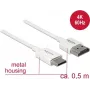 HDMI laidas DeLOCK 85141 0,5 m HDMI Type A Type C Baltas
