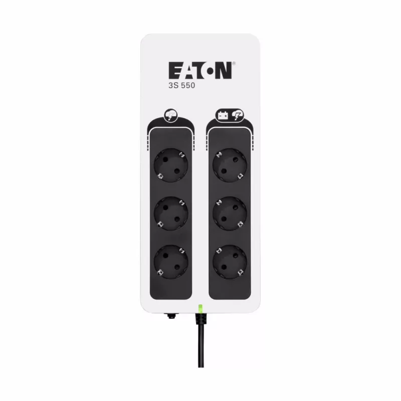 Eaton 3S 550 DIN 0,55 kVA 330 W 6 kintamosios srovės lizdų