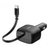 Belkin 75W 2-Port w Retractable USB-C Cbl Car - Kabelis (CCC001HQBK)