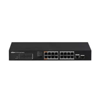 Dahua Technology PFS3117-16ET-135 tinklo komutatorius Nevaldomas L2 Fast Ethernet (10/100) Power over Ethernet (PoE) Juodas