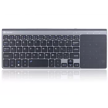 Belaidė RF pilno dydžio klaviatūra TRACER TRAKLA46934, QWERTY anglų k., 2,4 GHz nano imtuvas, membraninė, juoda/pilka