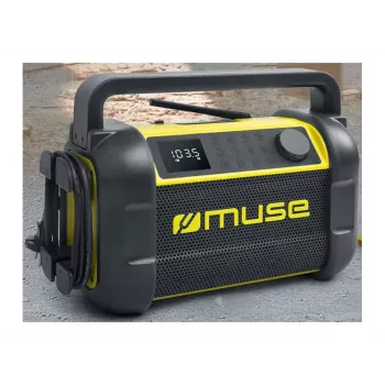 Nešiojamasis radijo imtuvas Muse M-928 BTY su skaitmeniniu imtuvu FM, 20 W, USB-C, juoda/geltona