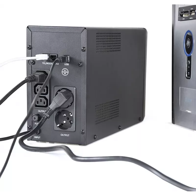 Gembird EG-UPS-035 nepertraukiamo maitinimo šaltinis (UPS) Line-Interactive 2 kVA 1200 W 5 AC lizdų