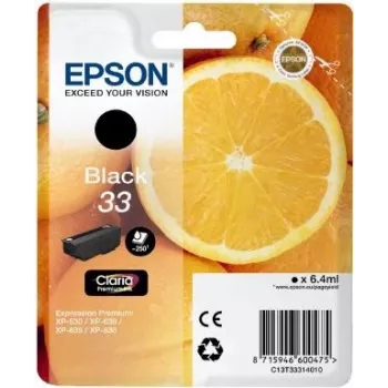 Epson Oranžinės C13T33314010 rašalo kasetė 1 vnt. Originali juoda