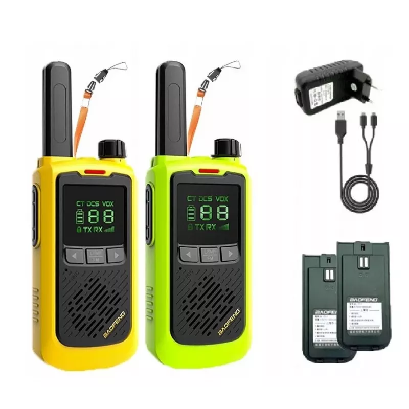 Nešiojamasis dvipusis radijas Baofeng BF-T17 žalias — 16 kanalų, 5 W, 400–470 MHz, 1500 mAh baterija
