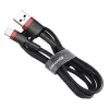 “Baseus Cafule” USB-A – “Lightning” laidas, 2,4 A, QC 3.0, 1 m — juoda/raudona