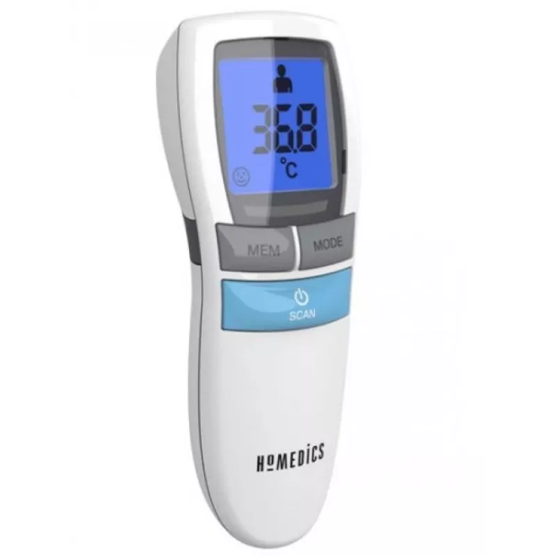 Bekontaktis infraraudonųjų spindulių termometras HoMedics TE-200-EEU — greitas, bekontaktis matavimas suaugusiesiems ir vaikams