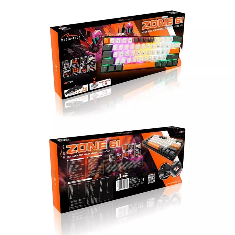 MEDIA-TECH MECHANICAL klaviatūra 60% MT1258