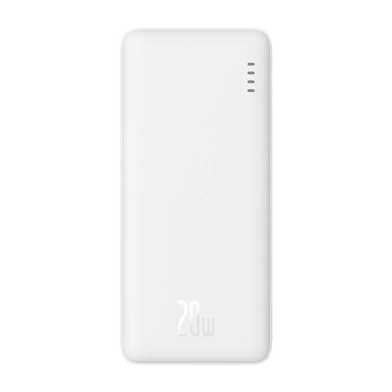 Baseus Airpow ličio polimerų išorinė baterija 10000 mAh 20 W Balta