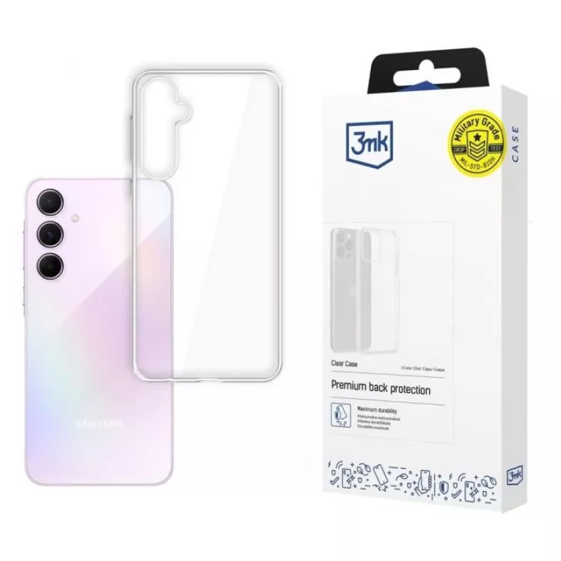 3MK Clear Case mobiliojo telefono dėklas 3MK Galaxy A55 5G plonas patvarus