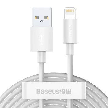 „Baseus TZCALZJ-02“ mobiliojo telefono laidas baltas 1,5 m USB A Lightning
