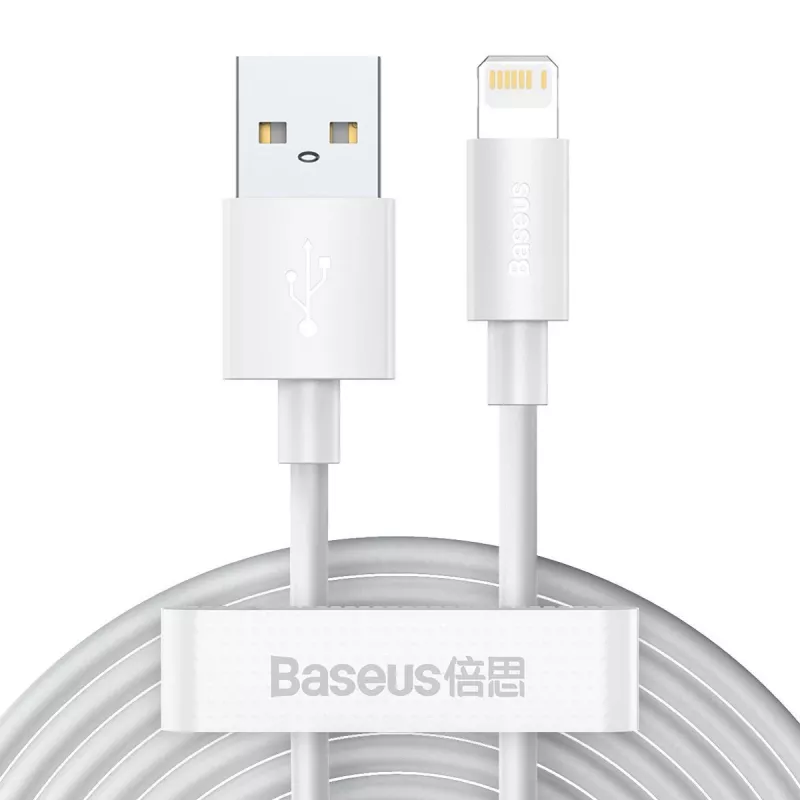 „Baseus TZCALZJ-02“ mobiliojo telefono laidas baltas 1,5 m USB A Lightning