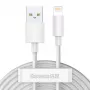 „Baseus TZCALZJ-02“ mobiliojo telefono laidas baltas 1,5 m USB A Lightning