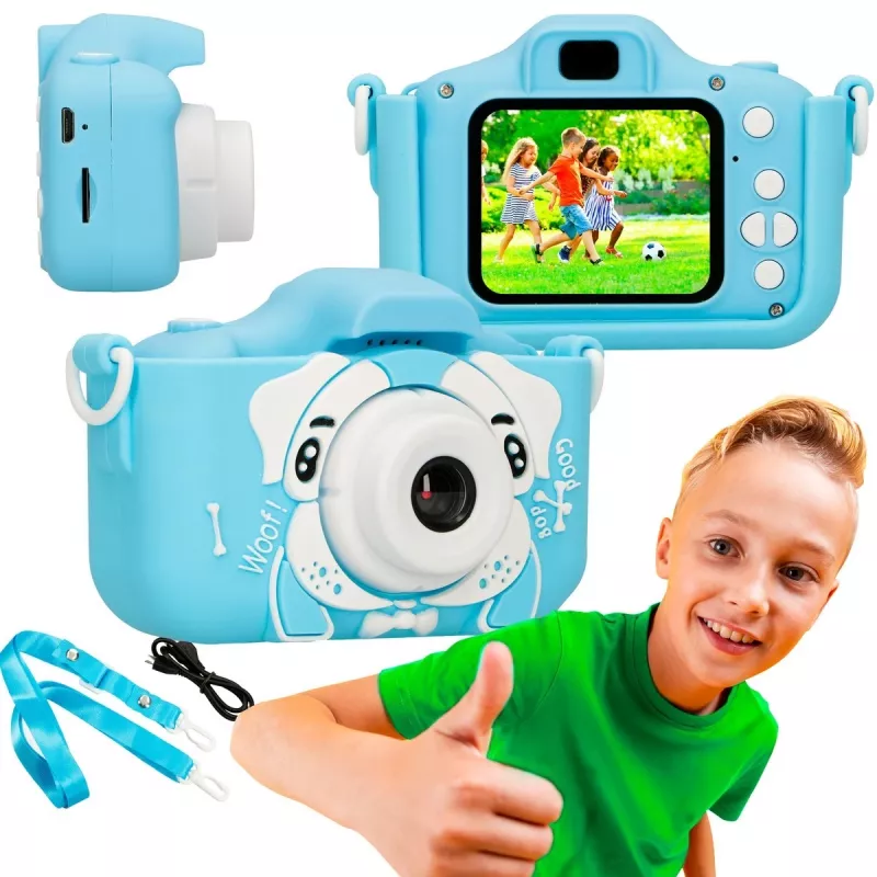 Vaikiškas skaitmeninis fotoaparatas Extralink H28 SINGLE BLUE šviesiai mėlynas
