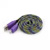 Sbox USB->Micro USB 2.0 M/M 1m spalvinga lizdinė pakuotė violetinė