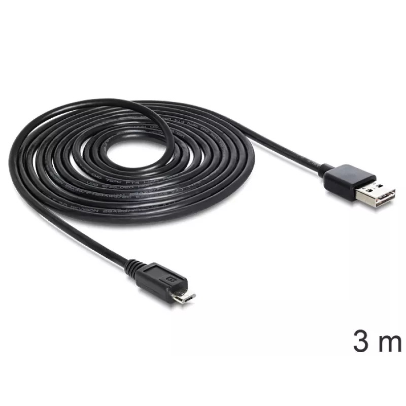 USB laidas DeLOCK EASY-USB 2.0-A - USB 2.0 micro-B 3m