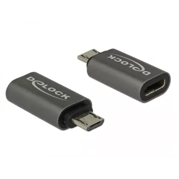 DeLOCK – USB adapteris – USB-C (W) į Micro-USB Type B (M) – USB 3.1 Gen 1 – 2,8 cm – antracito (65927)