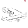 Maclean MC-757 klaviatūros ir pelės laikiklio dėklas stalui 67 cm paviršius