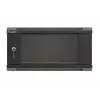 Prie sienos montuojama stovo spinta LANBERG WF03-5304-10B 19 colių 4U juoda, stiklinės durys