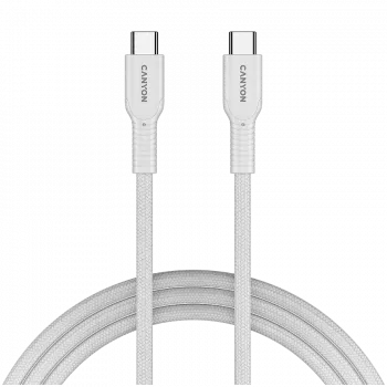 CANYON kabelis OnWire 60CL C-C 60W COLOR Pintas 1 m Baltas