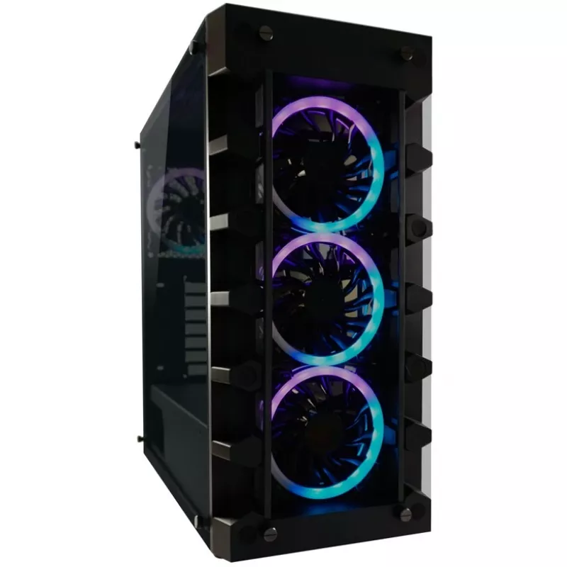 LC Power Gaming 709B Solar_System_X - Bokštas - ATX - be maitinimo šaltinio - Juoda - USB/Audio (LC-709B-ON)