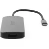 7‑in‑1 USB‑C Dongle Acer — USB 3.2 Gen 1 Type‑C, 3x USB‑A, HDMI, SD/MicroSD, 100 W PD, sidabrinis