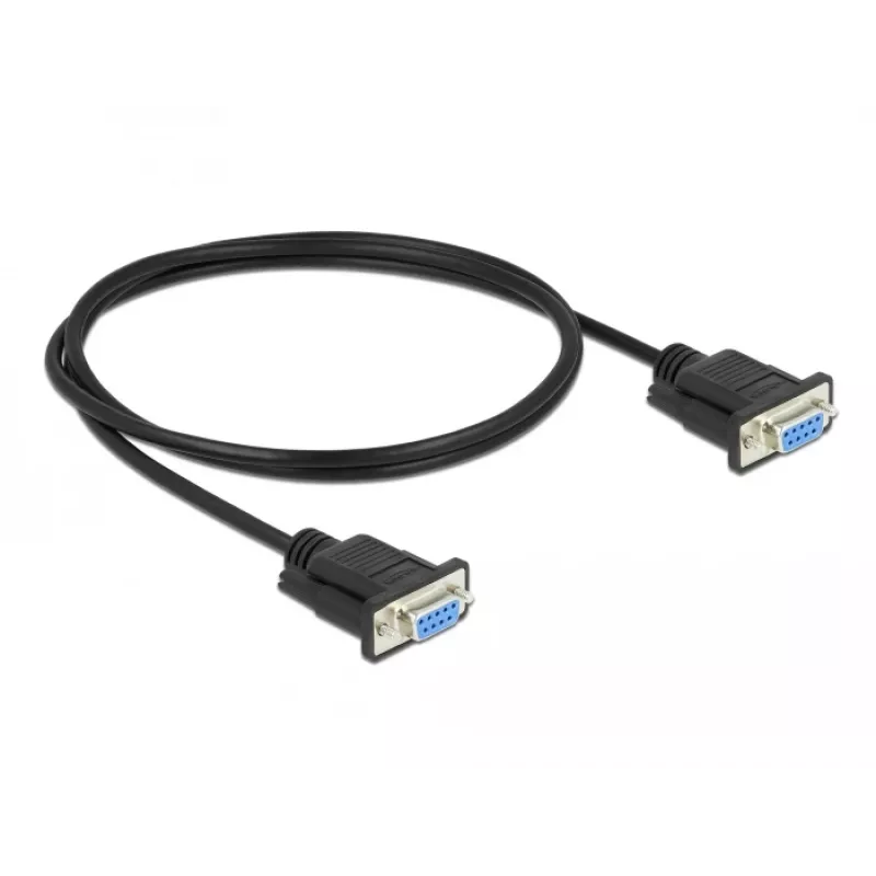 Serijinis laidas DeLOCK 86608 juodas 1 m RS-232 Sub-D9