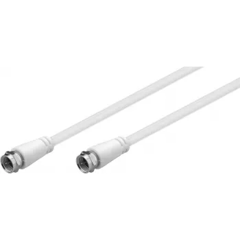 Goobay SAT antenos kabelis (A+ klasė, >95 dB), 3 kartus ekranuotas, 3 m, baltas - F kištukas > F kištukas (visiškai ekranuotas) (58817)