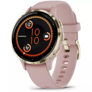 Garmin Venu 3S 3,05 cm (1,2) AMOLED 41 mm Skaitmeninis 390 x 390 pikselių Liečiamas ekranas Auksinė, Rožinė Wi-Fi GPS (palydovas)