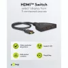 Goobay | HDMI jungiklis 3 į 1 (4K @ 30 Hz) | 58487 | Juoda | HDMI lizdas | 3 HDMI lizdai | 0,58 m