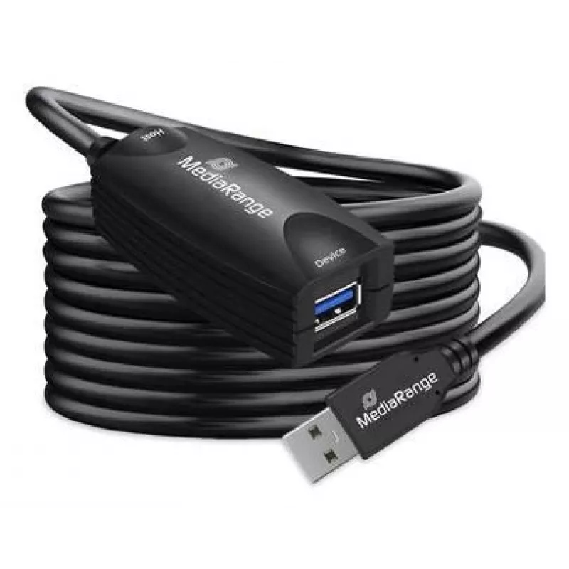 USB A į USB A laidas MediaRange MRCS242 USB 3.2 Gen 1 (3.1 Gen 1) 5 m 5 Gbit/s juodas
