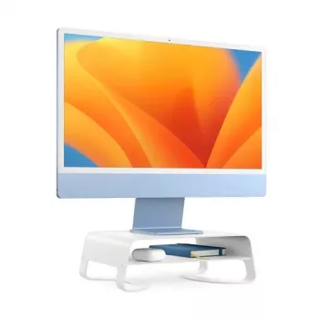 Curve Riser stovas, skirtas iMac ir ekranams, baltas