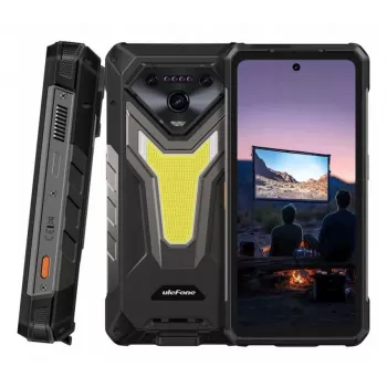 Išmanusis telefonas UleFone Armor 34 Pro 5G Plus — 6,95 col. 1080x2460, MediaTek Dimensity 7300, 16 GB RAM, 512 GB, 50 MP triguba kamera, 25500 mAh, Dual SIM, Android 15, IP68/69K