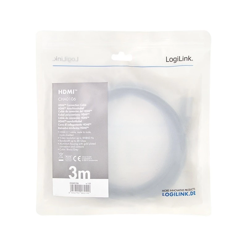 HDMI laidas LogiLink CHA0106 3m