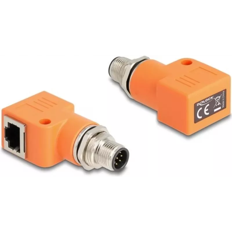 DeLOCK 60627 kabelio lyties adapteris M12 RJ45 Oranžinė