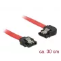 SATA laidas DeLOCK 83963 0,3 m SATA 7 kontaktų Juoda Raudona