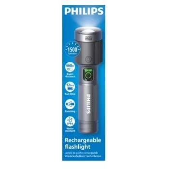 Philips įkraunamas USB-C žibintuvėlis 1500 lm 2000 mAh