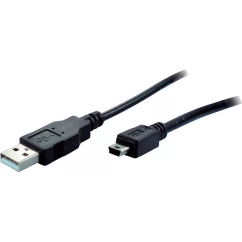 USB laidas S/CONN 14-16035 USB 2.0 2m Mini-USB B USB A Juodas