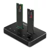 Qoltec 52274 M.2 SSD diskų prijungimo stotelė | NVMe | SATA | USB-C | DUAL 2 x 2TB
