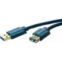 ClickTronic 1,8 m USB 3.0 A/A m/f USB laidas, mėlynas (70119)