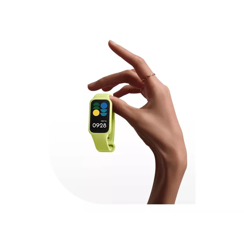 Fitness apyrankė Xiaomi 9 Active Green — pulso matuoklis, aktyvumo stebėjimo priemonė, modelis 70783