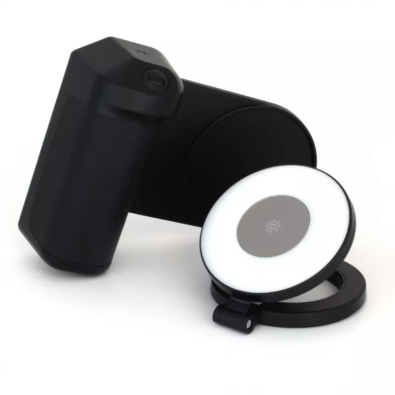 Selfie lemputė RealPower Selfie MagFree LED juoda balta ABS PU