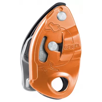 Vamzdinis apsaugos įtaisas Petzl GRIGRI – aliuminis ir plienas, 175 g, vienas vnt., raudona/oranžinė