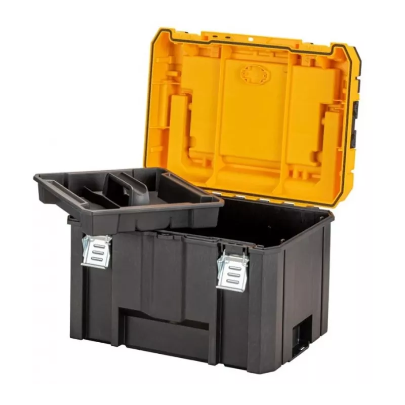 Įrankių dėžė DeWalt DWST83343-1 — aliuminis/plastikas, atspari vandeniui, atverčiamas dangtis, užrakinama, 1 skyrius, 440×333×323 mm