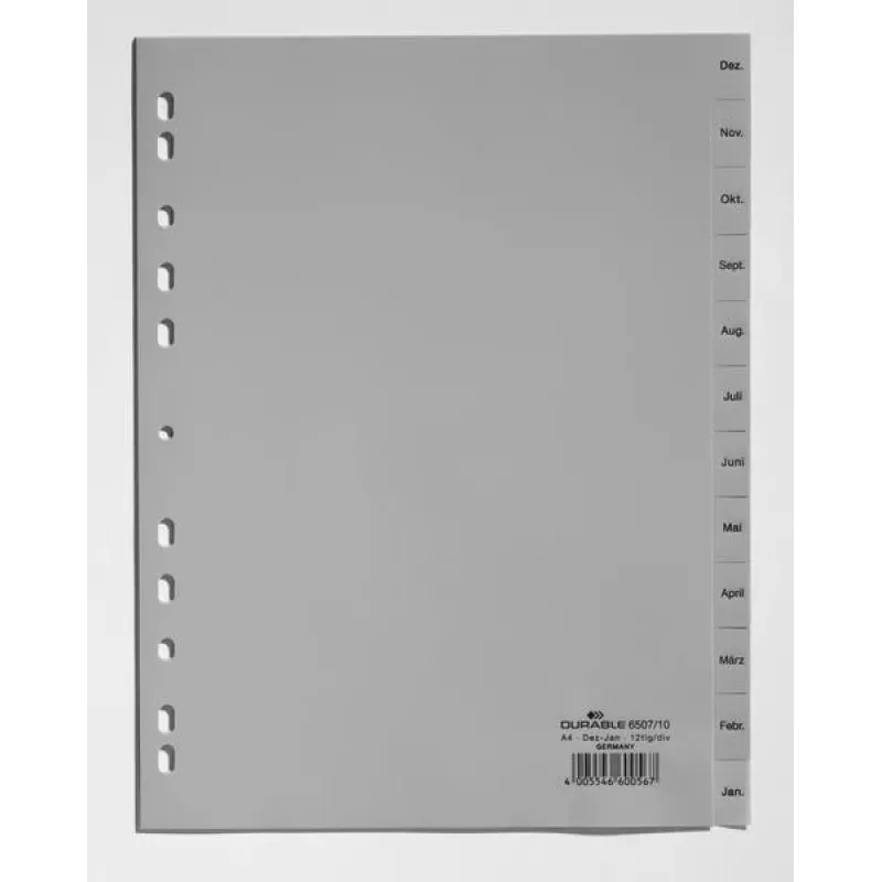 Mėnesių skirtukų rodyklė Durable 6507-10