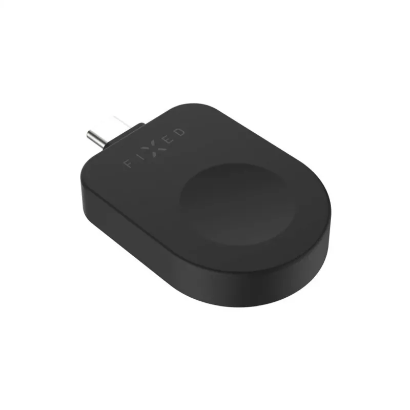 Fiksuotas USB-C įkrovimo adapteris FIXED FIXDW-AWAP-BK, skirtas Apple Watch Powerstation Uni, kompaktiškas atsarginis priedas