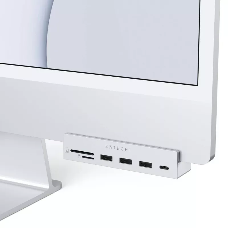 Nešiojamojo kompiuterio dokas / prievadų daugintuvas Satechi ST-UCICHS USB 3.2 Gen 1 Type-C, USB-A prievadai, SD/MicroSD, sidabrinis